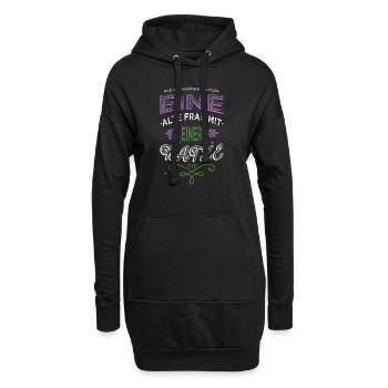 perserkatze großeltern raubkatze cool weihnachten - Hoodie-Kleid - Schwarz - Vorne