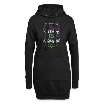 chubby bear coach beard beard fear harden gift - Hoodie-Kleid - Schwarz - Vorne