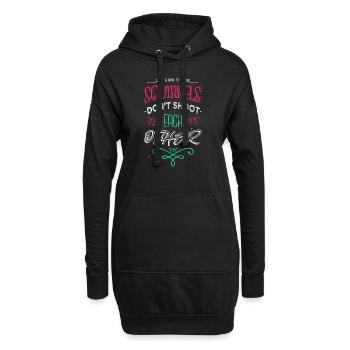 present idea funny happy bday fun funny sayings - Hoodie-Kleid - Schwarz - Vorne