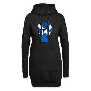 Drapeau de l’Ecosse poing main utilisé symbole - Sweat-shirt à capuche long Femme - noir - Devant