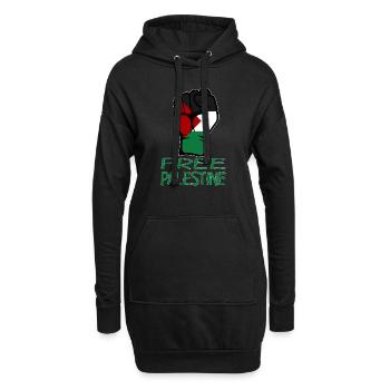 Palästina Flagge free Palestine grün - Hoodie-Kleid - Schwarz - Vorne