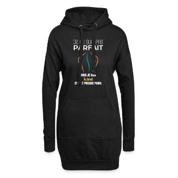 Je ne suis pas parfait mais je suis kiné - Sweat-shirt à capuche long Femme - noir - Devant