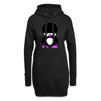 Funky Party Pinguin Sonnenbrille Cool Style Frisur - Hoodie-Kleid - Schwarz - Vorne
