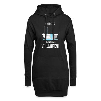 Kostüm Badewanne - Ich lasse mich volllaufen - Hoodie-Kleid - Schwarz - Vorne
