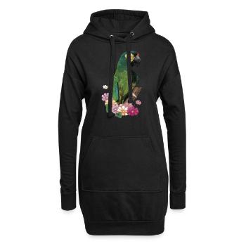 Das Maracanã - Hoodie-Kleid - Schwarz - Vorne