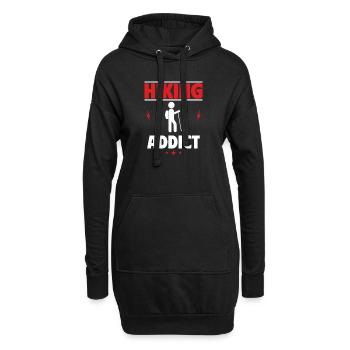 Accro à la randonnée - Sweat-shirt à capuche long Femme - noir - Devant