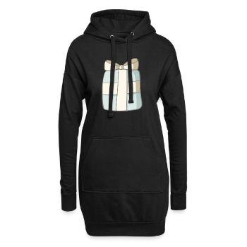Cadeau - Sweat-shirt à capuche long Femme - noir - Devant