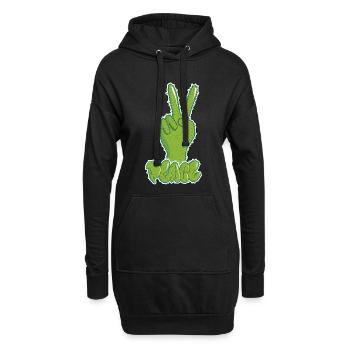 Street art - Hoodie-Kleid - Schwarz - Vorne