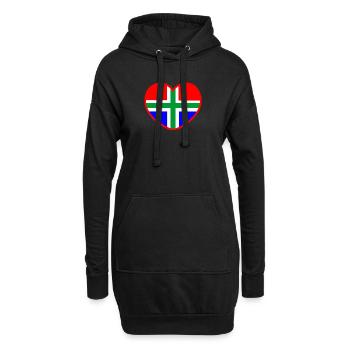 Das wahre Herz von Groningsevlag Groningen - Hoodie-Kleid - Schwarz - Vorne