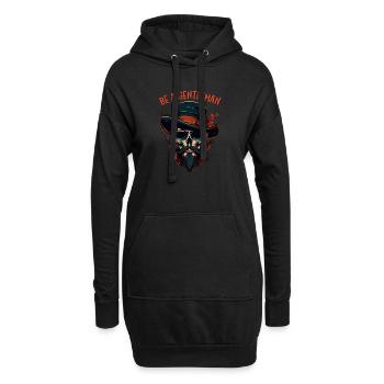 Be a Gentleman Skull with Top Hat - Hoodie Dress - black - Front
