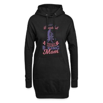 Maman de vélo de montagne - Sweat-shirt à capuche long Femme - noir - Devant