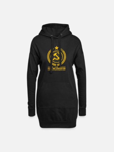 L’internationalisme communiste - Sweat-shirt à capuche long Femme - noir