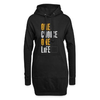Un choix, une vie - Sweat-shirt à capuche long Femme - noir - Devant