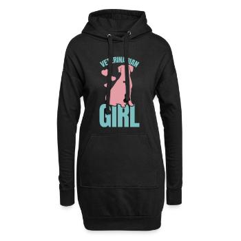 Vétérinaire - Sweat-shirt à capuche long Femme - noir - Devant