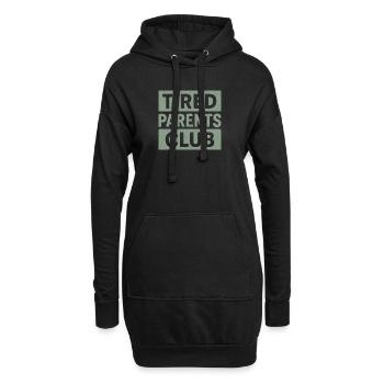 Tired Parents Club - Hoodie-Kleid - Schwarz - Vorne