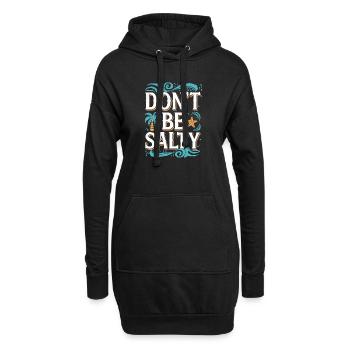 L’ambiance de la plage ne soit pas salée Design - Sweat-shirt à capuche long Femme - noir - Devant