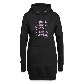 Need Money for Better Fashion – Trend Hoodie - Hoodie-Kleid - Schwarz - Vorne