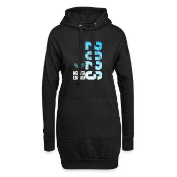Tennis Meister Edition 2026 in blau weiß - Hoodie-Kleid - Schwarz - Vorne