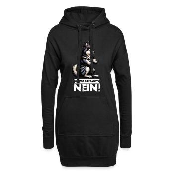 Bevor Du Fragst Husky Huskys Huskybesitzer  - Hoodie-Kleid - Schwarz - Vorne