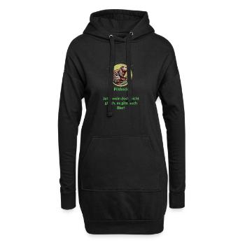 Pilsbock Biber Bier Humor Shirt - Hoodie-Kleid - Schwarz - Vorne