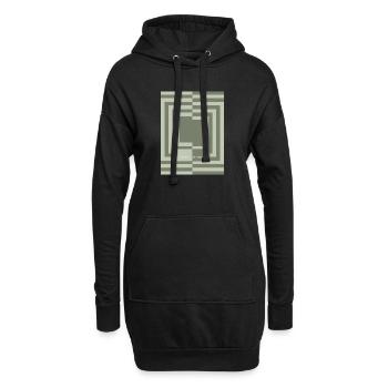 Common ground minimal geometric harmony - Hoodie-Kleid - Schwarz - Vorne