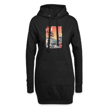 Kawaii Anti Krieg - Hoodie-Kleid - Schwarz - Vorne