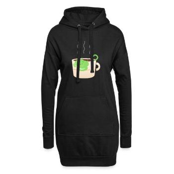 Couette Tasse CoffeeDragon - Sweat-shirt à capuche long Femme - noir - Devant