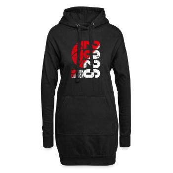 Basketball Meister Edition 2026 in rot und weiß - Hoodie-Kleid - Schwarz - Vorne
