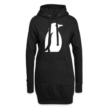 Pinguin Südpol Silhouette Minimalistisch - Hoodie-Kleid - Schwarz - Vorne