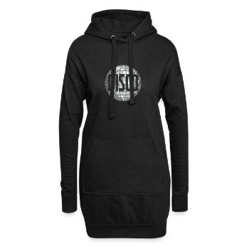 Disco Music Ball Dance Seventies Cadeau - Sweat-shirt à capuche long Femme - noir - Devant