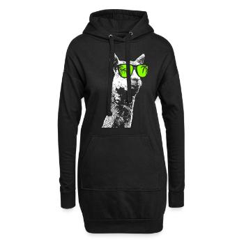 Alpaca Sonnenbrille Alpaca Alpacaliebe Alpacaliebh - Hoodie-Kleid - Schwarz - Vorne