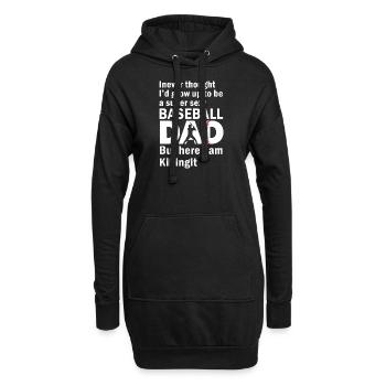 Ein super sexy Baseball-Vater, aber hier bin ich Vatertag - Hoodie-Kleid - Schwarz - Vorne