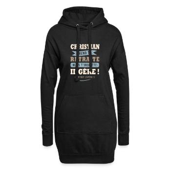 Christian humour retraité cadeau retraite homme - Sweat-shirt à capuche long Femme - noir - Devant