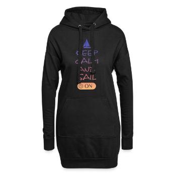 Segeln Skipper Kapitän - Hoodie-Kleid - Schwarz - Vorne
