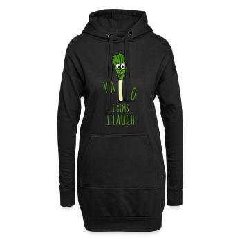 Halo I Bims 1 Lauch Grün - Hoodie-Kleid - Schwarz - Vorne