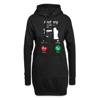 Tir à l’arc Arc arc arc-en-ciel cadeau - Sweat-shirt à capuche long Femme - noir - Devant