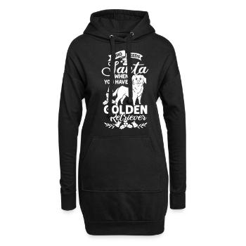 Golden Retriever Hund Welpen Besitzer Weihnachten - Hoodie-Kleid - Schwarz - Vorne