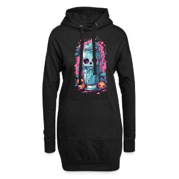 Occulte Goth Kawaii Toxic Milkshake Design - Sweat-shirt à capuche long Femme - noir - Devant