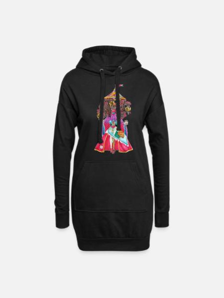 Frau Loyale - Hoodie-Kleid - Schwarz