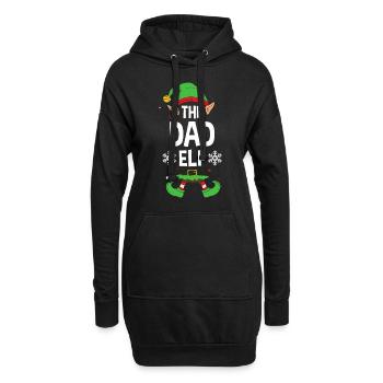 Elfe de cadeau de Noël de famille assorti de groupe - Sweat-shirt à capuche long Femme - noir - Devant