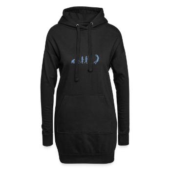 basketball Evolution - Basketballer beim Dunking - Hoodie-Kleid - Schwarz - Vorne
