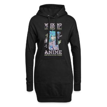 Anime Convention Senpai Otaku - Hoodie-Kleid - Schwarz - Vorne