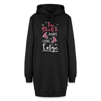 Patinage Patinoire Patinoire Sports d’hiver Art - Sweat-shirt à capuche long Femme - noir - Devant