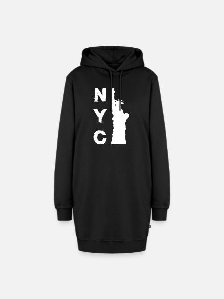 New York City - Hoodie-Kleid - Schwarz