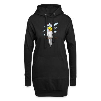 Cockatiel - Sweat-shirt à capuche long Femme - noir - Devant