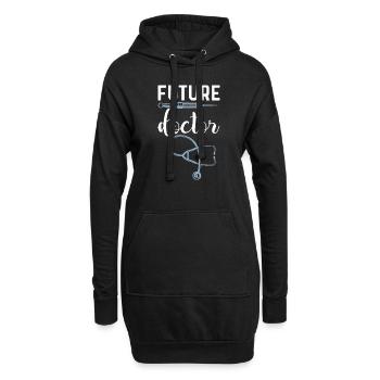 Docteur Docteur Études médicales Étudiant en médecine Docteur - Sweat-shirt à capuche long Femme - noir - Devant