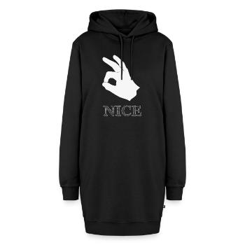 Sympa : Pincement des doigts - Sweat-shirt à capuche long Femme - noir - Devant