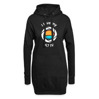 I love my A7 IV - Sweat-shirt à capuche long Femme - noir - Devant