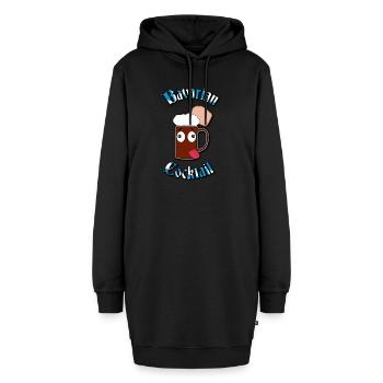 Bavarian Cocktail / Goaßmaß V2 - Hoodie-Kleid - Schwarz - Vorne - AI Model Female 172 light (172cm)