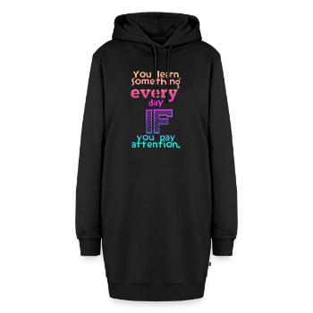 Abschlussfeier 2024 Abiturfeier - Hoodie-Kleid - Schwarz - Vorne - AI Model Female 172 light (172cm)